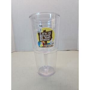 Tervis "Life is better at the beach" Wine Tumbler 16oz, Pre-owned (No Lid)
